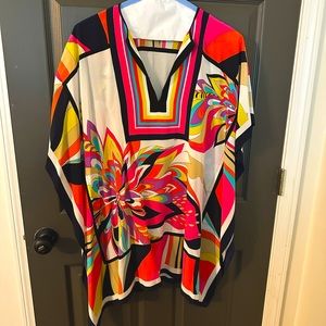 Trina Turk 100% Silk Caftan Dress